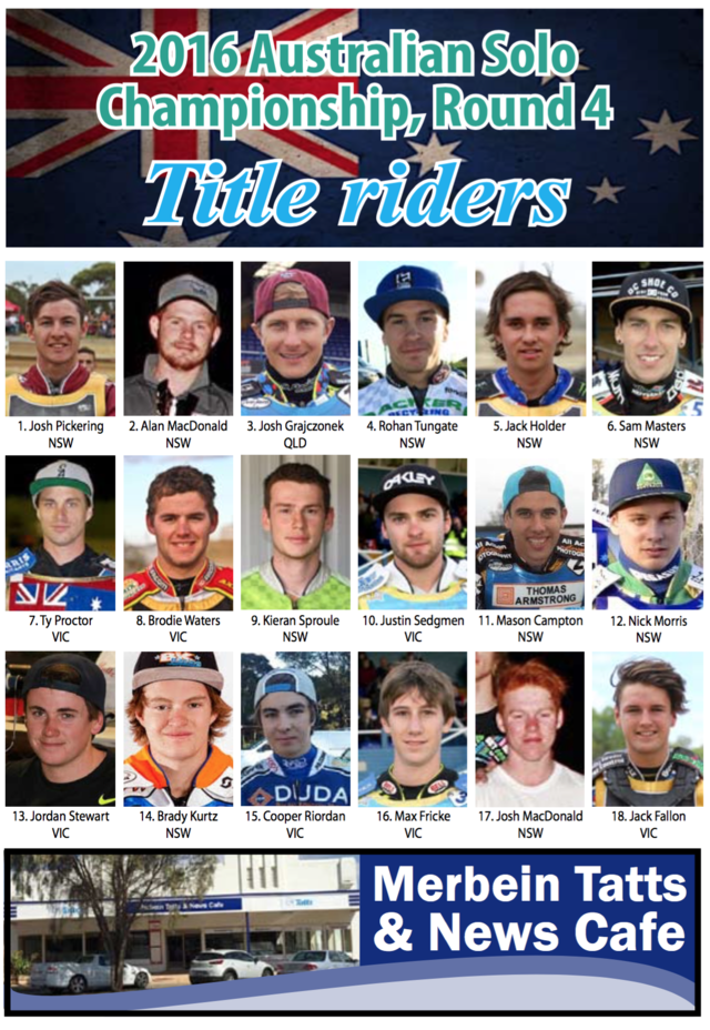 2016 Australian Solo Speedway Speedway Championship