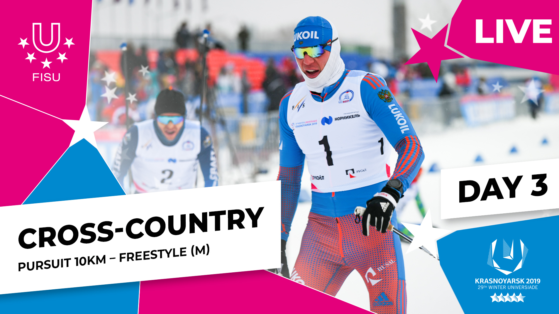 Cross-Country Skiing Mens Pursuit 10km Winter Universiade 2019 on Livestream