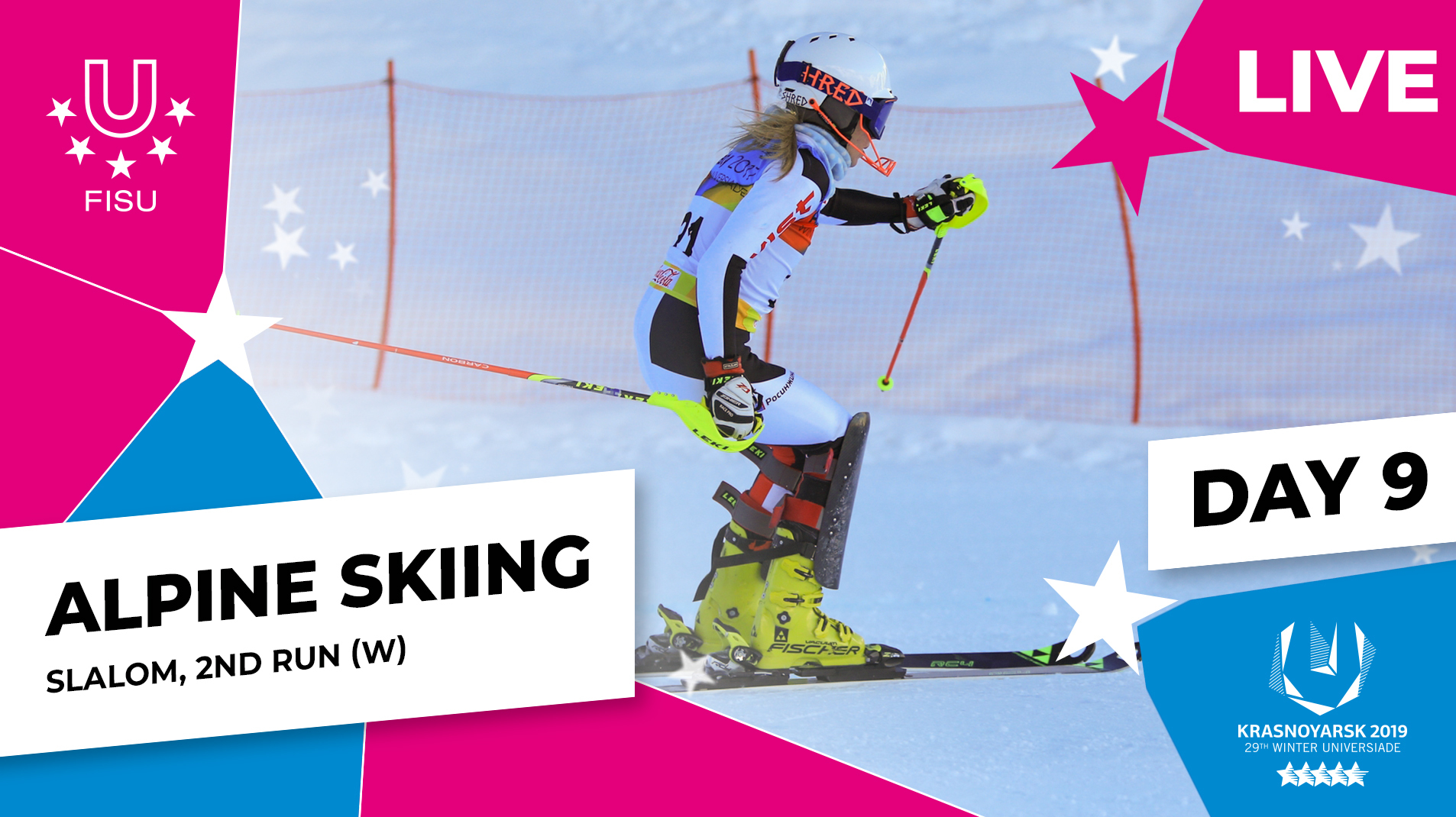 Alpine Skiing Womens Slalom 2nd Run Winter Universiade 2019 on Livestream