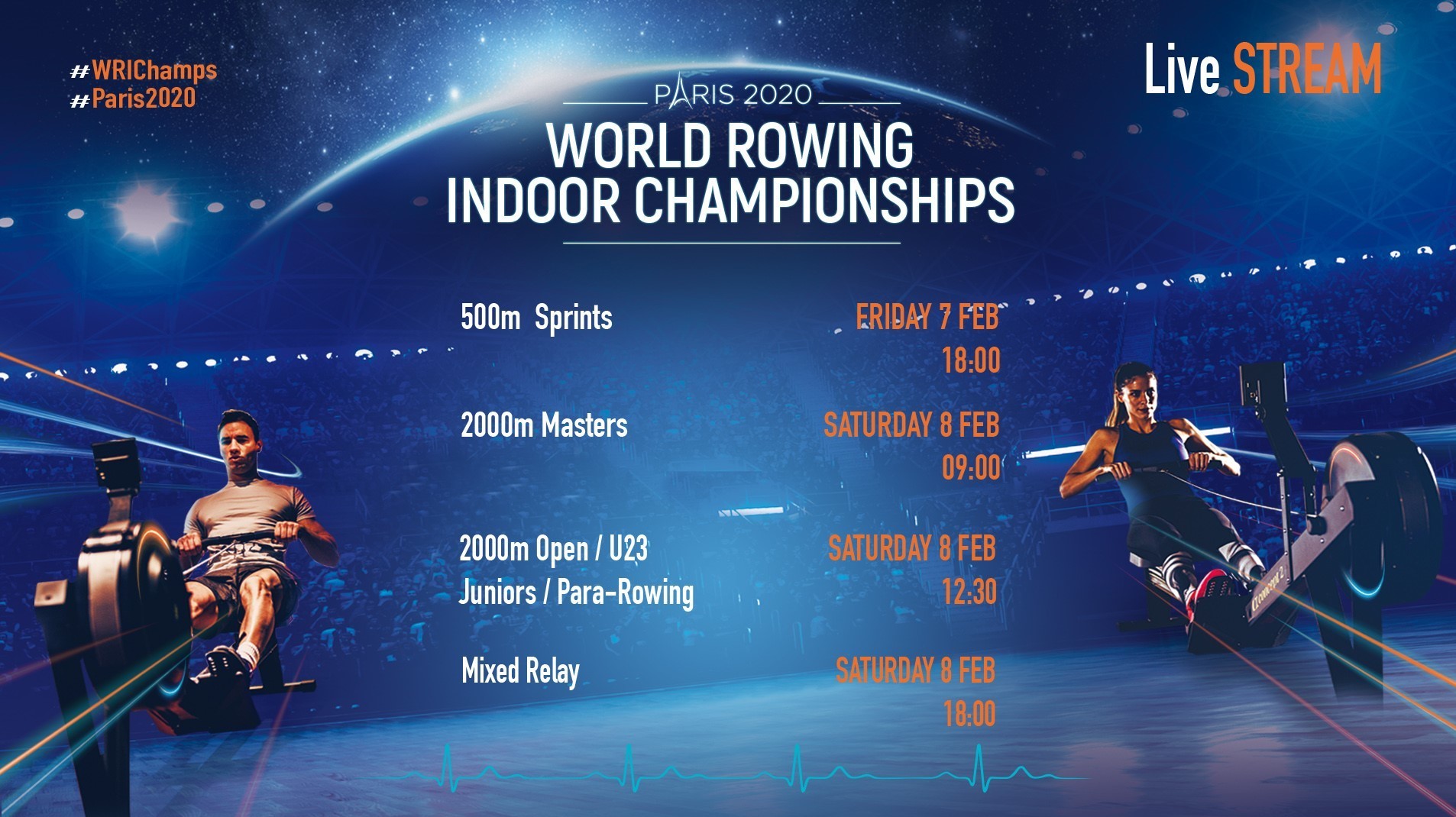 2020 World Rowing Indoor Championships on Livestream