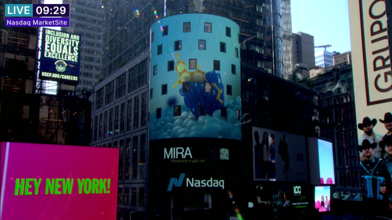 MIRA Pharmaceuticals, Inc. [MIRA] Rings the Nasdaq Opening Bell on  Livestream