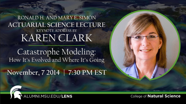 Livestream cover image for 2014 Ronald H. & Mary E. Simon Lecture | Catastrophe Modeling: How It’s Evolved