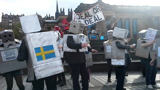 Stop TTIP demos LIVE from Barcelona and Edinburgh title=