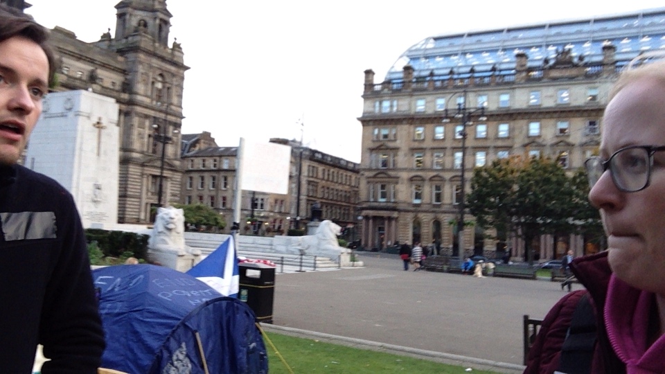 Day 1/7 - Glasgow's Needy - occupy George Square title=