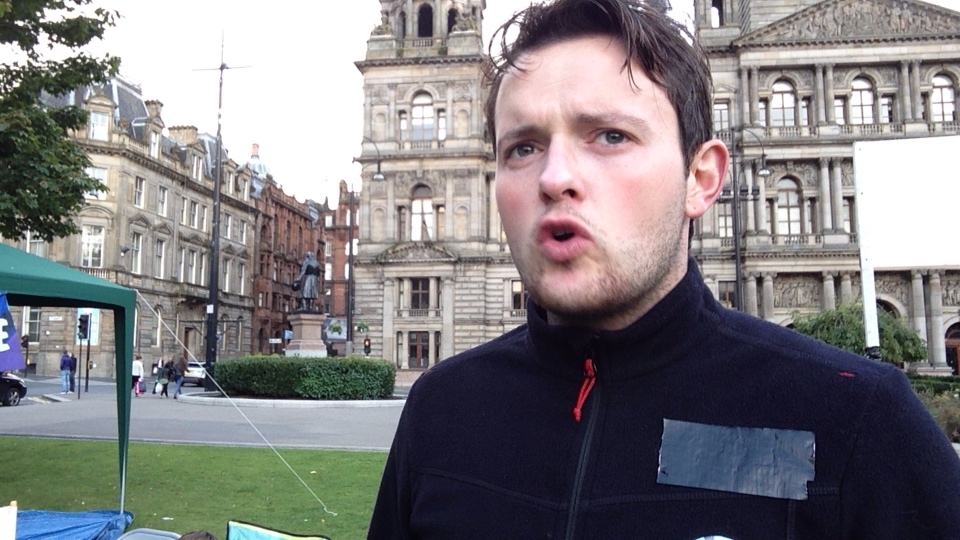 Day 4/7 Glasgow's Needy - occupy George Square title=