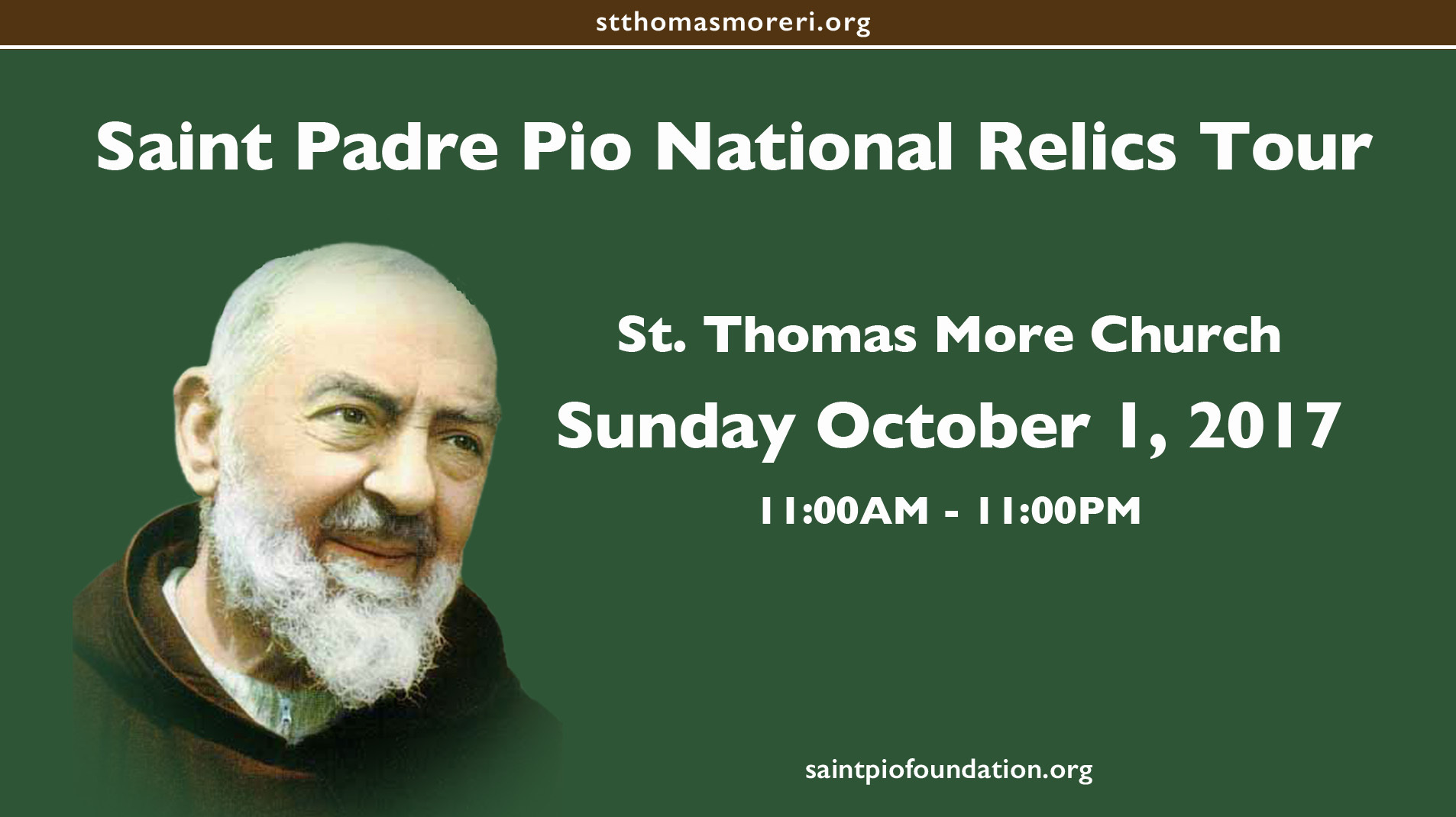 St. Padre Pio Relics Tour on Livestream