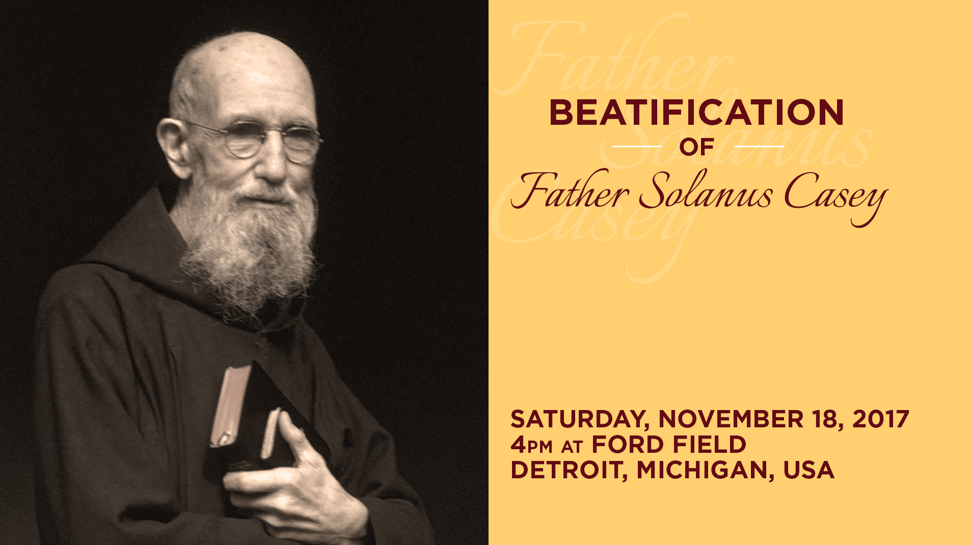 Mass of Beatification for Father Solanus Casey by Archdiocese of Detroit