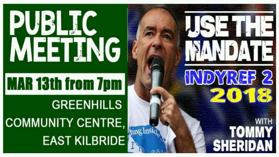 Use the Mandate IndyRef 2 2018 with Tommy Sheridan 