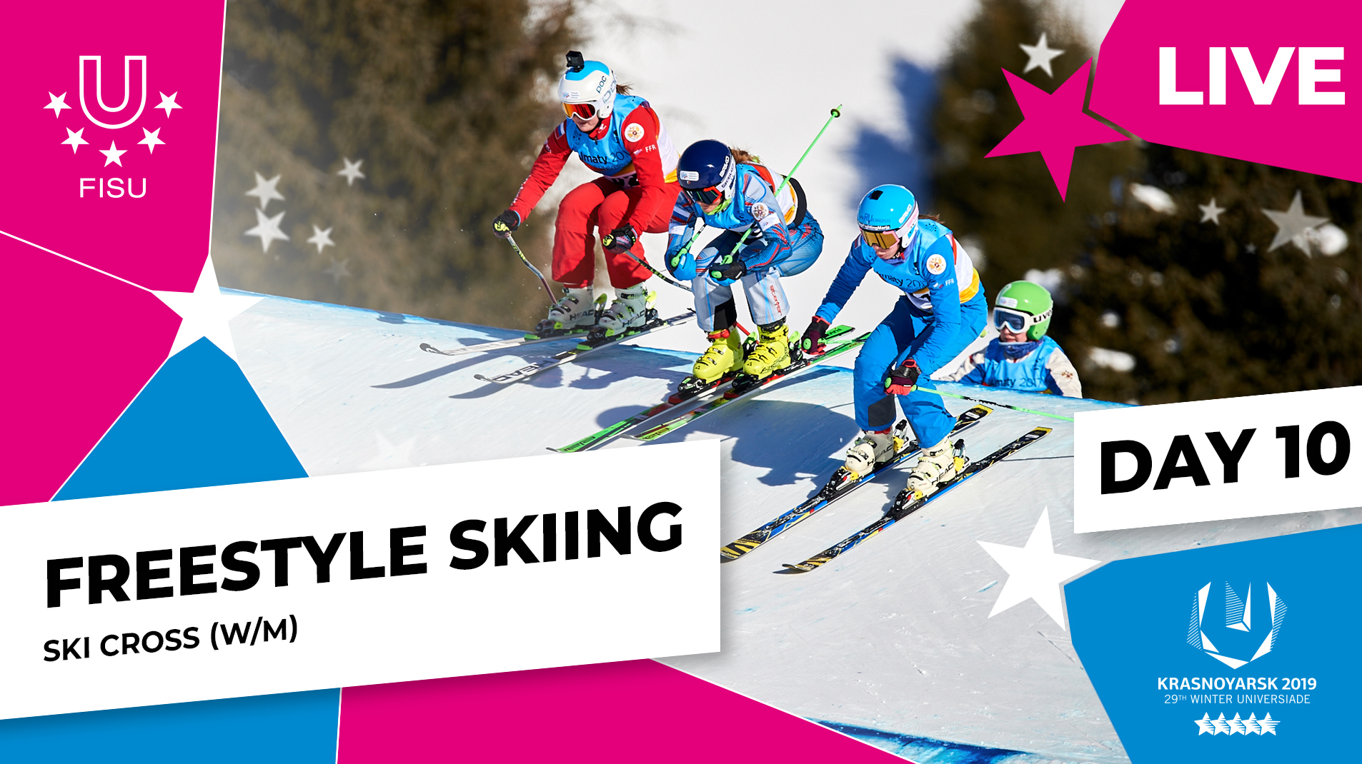 Freestyle Skiing Ski Cross Winter Universiade 2019 on Livestream