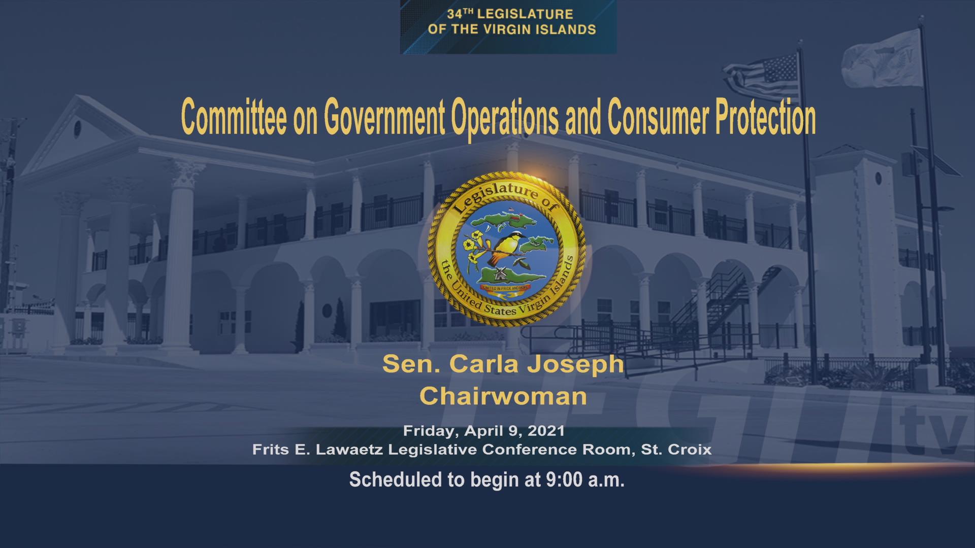 34th Legislature of the Virgin Islands on Livestream