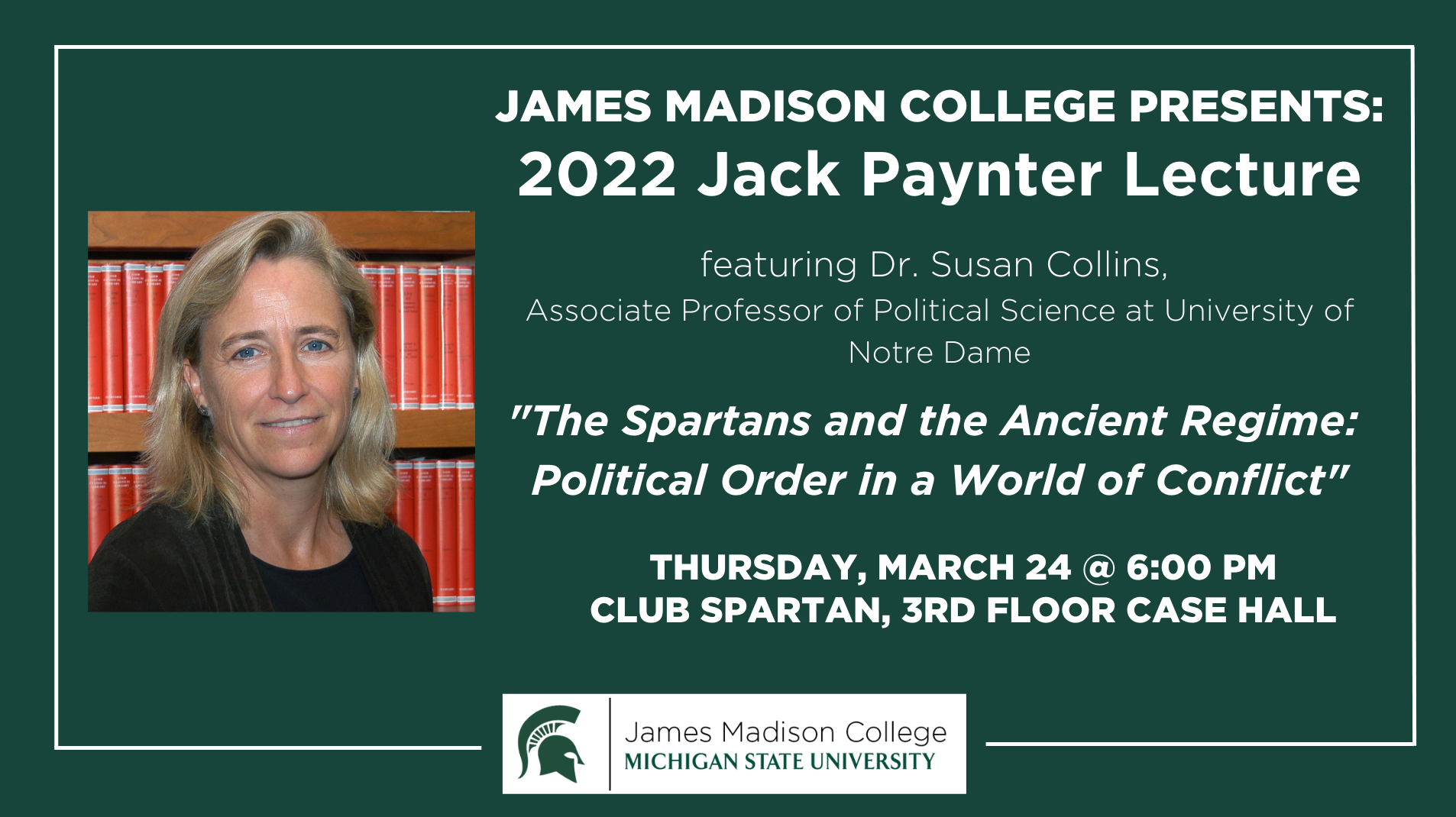 Livestream cover image for Jack Paynter Lecture | The Spartans and the Ancient Regime: Political Order in a World of Conflict