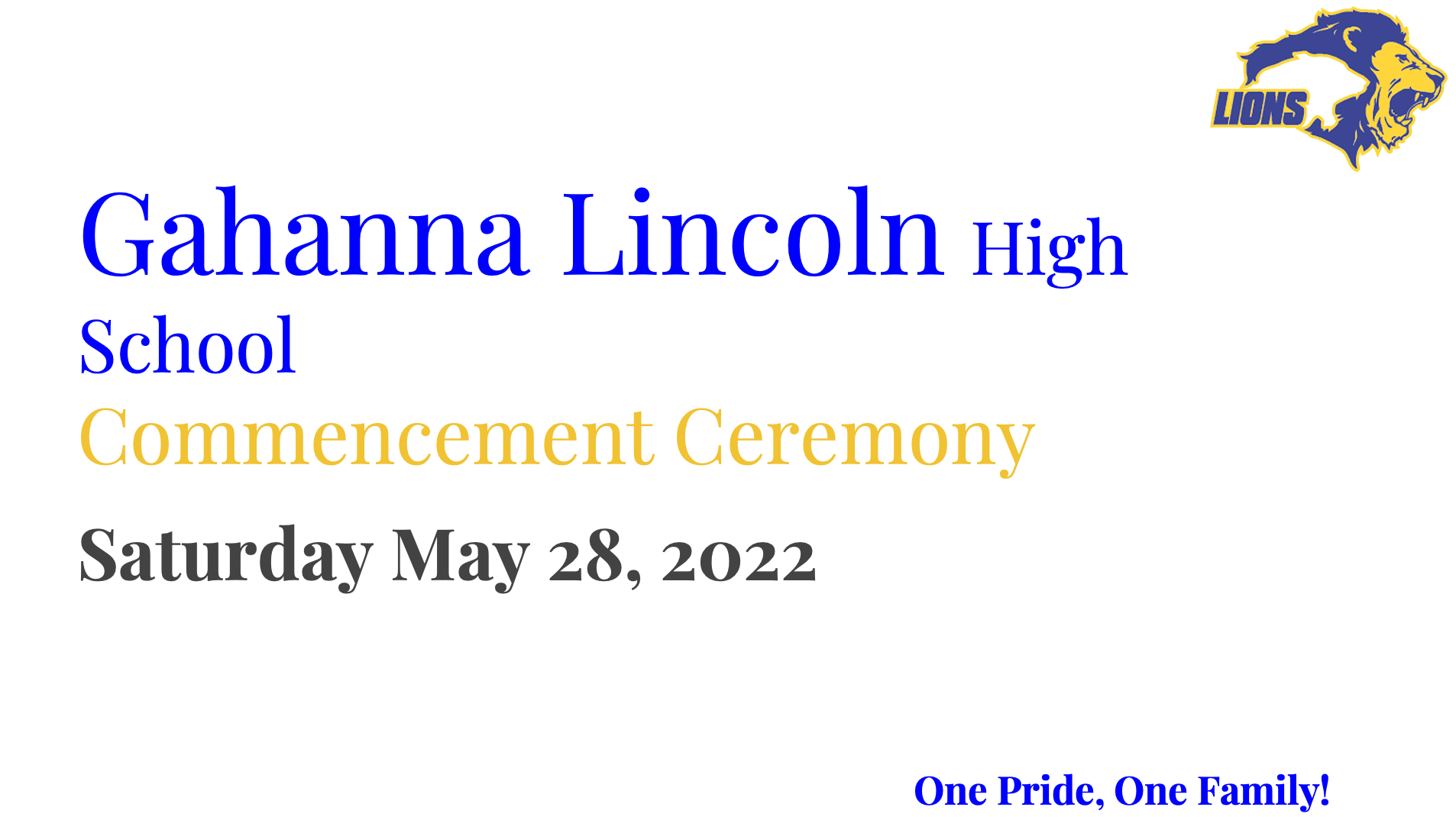 2022 Gahanna Lincoln High School Graduation on Livestream