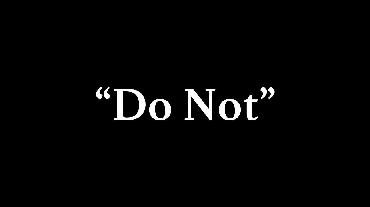 “Do Not” on Livestream