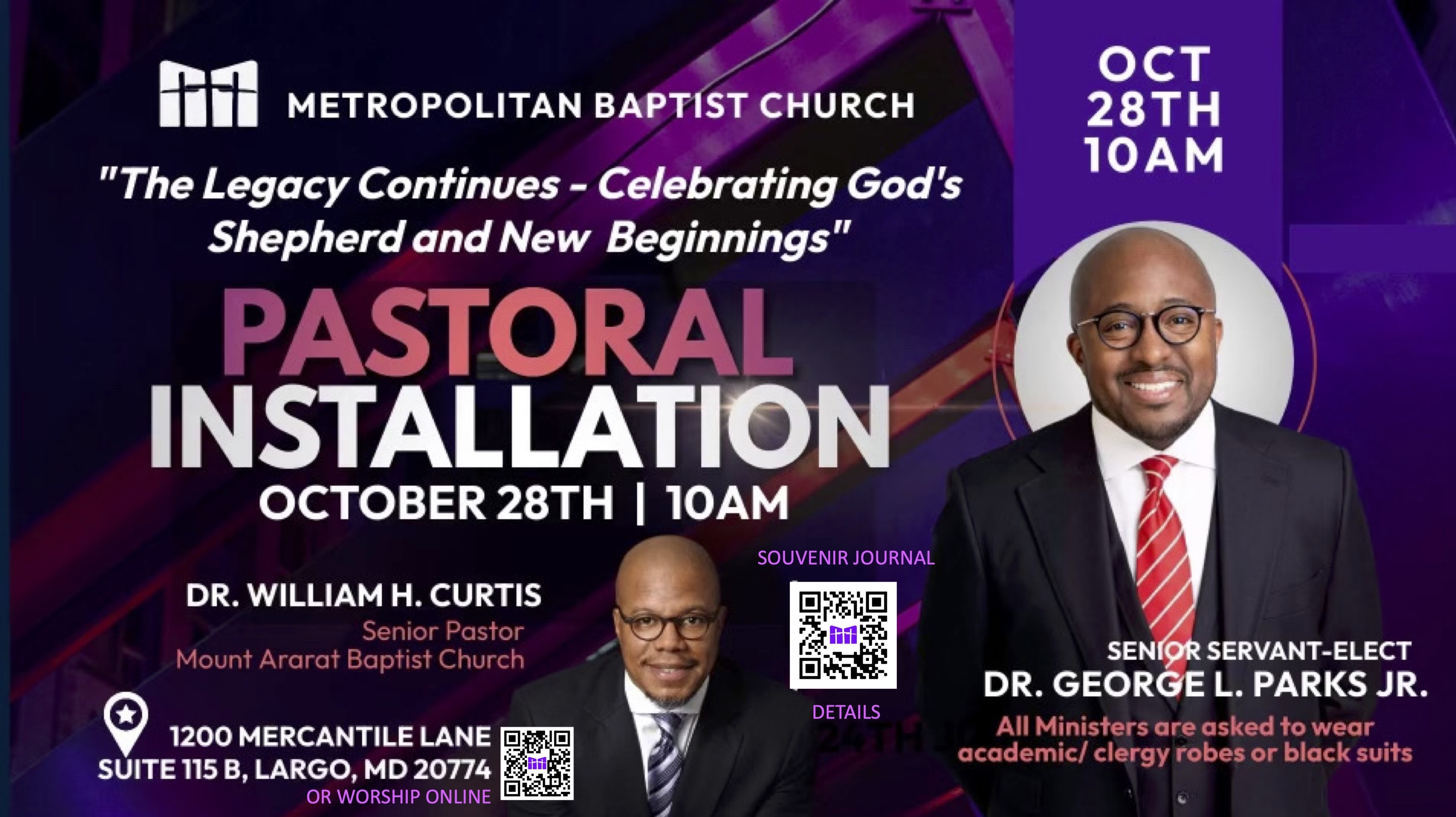 Pastoral Installation Worship Service Dr. William Curtis On Livestream